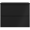 Mexen Orio Badezimmerschrank 60 cm mit Waschbecken Otis, 2 Schubladen, schwarz matt - 91A10-06047-2-BFF71-W18M71