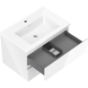 Mexen Orio mobiletto da bagno 70 cm con lavabo Otis, 2 cassetti, bianco lucido - 91A10-07047-2-BFF00-W18M00
