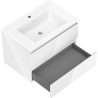 Mexen Orio armario de baño 70 cm con lavabo Otis, 2 cajones, blanco brillante - 91A10-07047-2-BFF00-W18M00