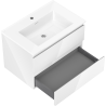Mexen Orio mobiletto da bagno 70 cm con lavabo Otis, 2 cassetti, bianco lucido - 91A10-07047-2-BFF00-W18M00
