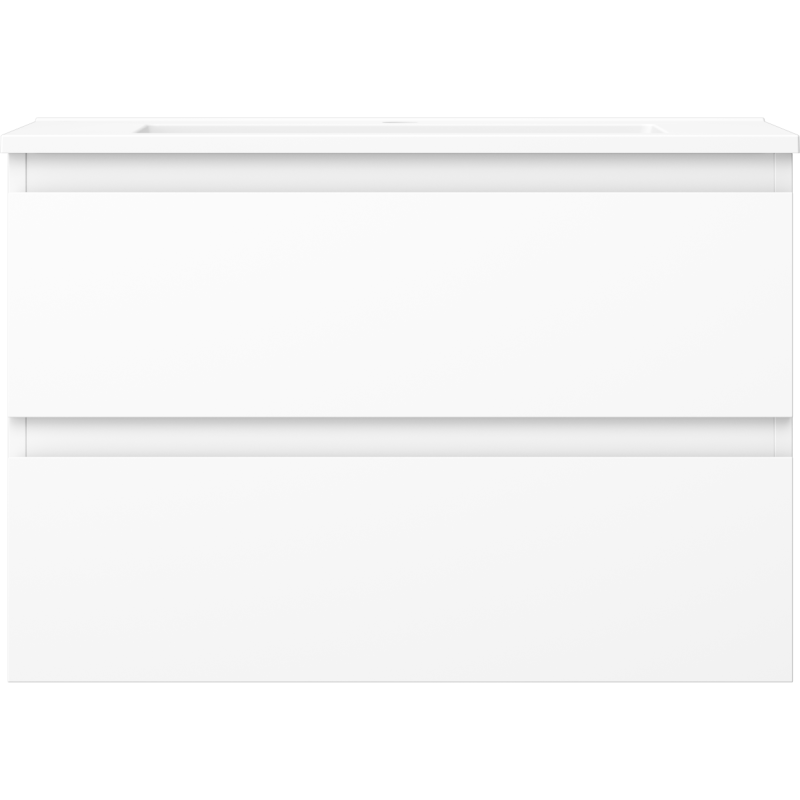 Mexen Orio Badezimmerschrank 70 cm mit Waschbecken Otis, 2 Schubladen, weiß matt - 91A10-07047-2-BFF01-W18M01