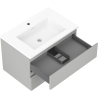 Mexen Orio armoire de salle de bain 70 cm avec lavabo Otis, 2 tiroirs, gris mat/blanc mat - 91A10-07047-2-BFF62-W18M01