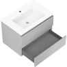 Mexen Orio bathroom cabinet 70 cm with Otis sink, 2 drawers, grey matte/white matte - 91A10-07047-2-BFF62-W18M01