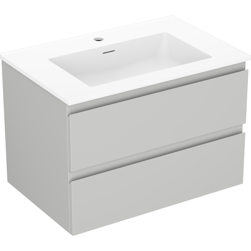 Mexen Orio mobile bagno 70 cm con lavabo Otis, 2 cassetti, grigio opaco/bianco opaco - 91A10-07047-2-BFF62-W18M01