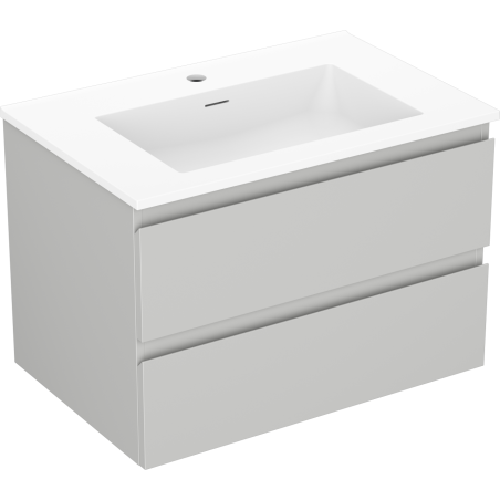 Mexen Orio mobile bagno 70 cm con lavabo Otis, 2 cassetti, grigio opaco/bianco opaco - 91A10-07047-2-BFF62-W18M01