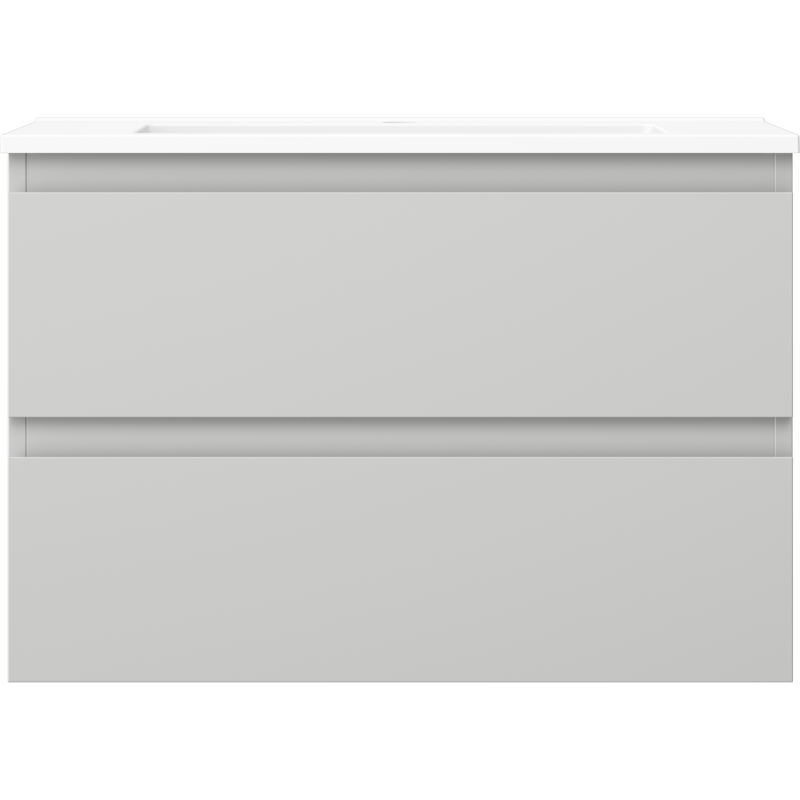 Mexen Orio armario de baño de 70 cm con lavabo Otis, 2 cajones, gris mate/blanco mate - 91A10-07047-2-BFF62-W18M01