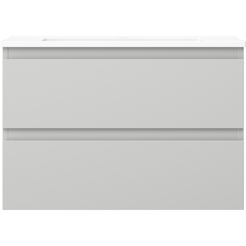 Mexen Orio Badezimmermöbel 70 cm mit Waschbecken Otis, 2 Schubladen, grau matt/weiß matt - 91A10-07047-2-BFF62-W18M01