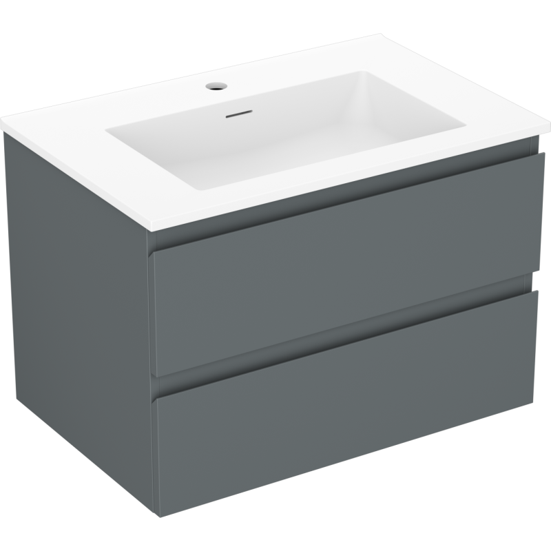 Mexen Orio mobile da bagno 70 cm con lavabo Otis, 2 cassetti, grafite opaco/bianco opaco - 91A10-07047-2-BFF66-W18M01