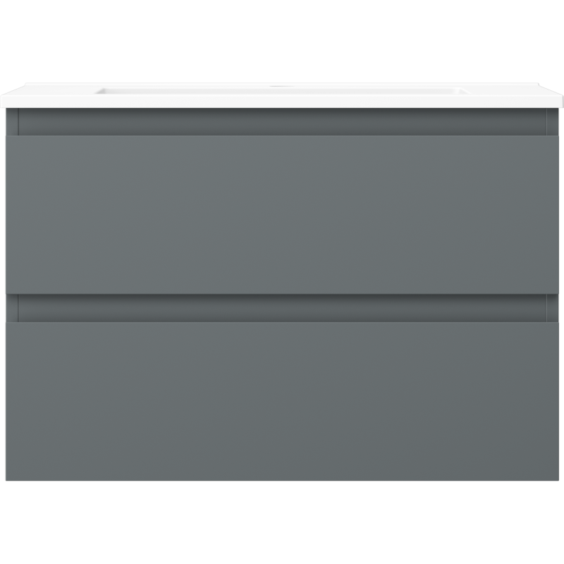 Mexen Orio armario de baño de 70 cm con lavabo Otis, 2 cajones, grafito mate/blanco mate - 91A10-07047-2-BFF66-W18M01
