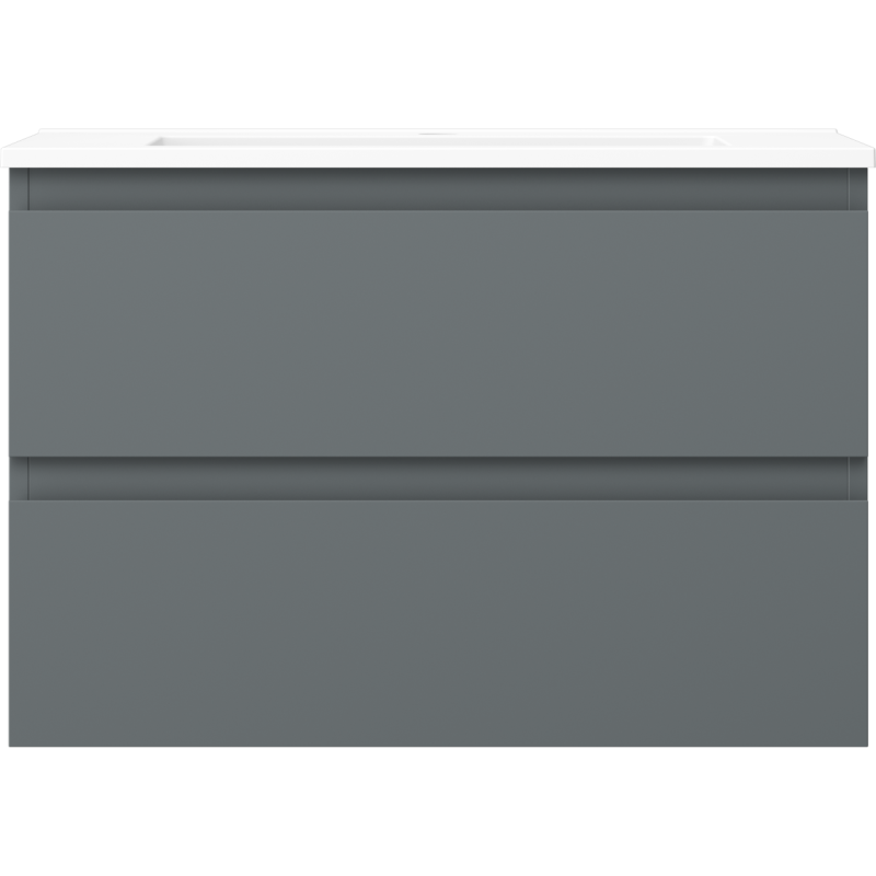 Mexen Orio badkamerkast 70 cm met Otis wastafel, 2 laden, grafiet mat/wit mat - 91A10-07047-2-BFF66-W18M01