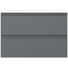 Mexen Orio Badezimmerschrank 70 cm mit Waschbecken Otis, 2 Schubladen, Graphit Matt/Weiß Matt - 91A10-07047-2-BFF66-W18M01