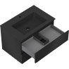 Mexen Orio mueble de baño de 70 cm con lavabo Otis, 2 cajones, negro mate - 91A10-07047-2-BFF71-W18M71
