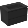 Mexen Orio mobile bagno 70 cm con lavabo Otis, 2 cassetti, nero opaco - 91A10-07047-2-BFF71-W18M71