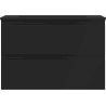 Mexen Orio Badezimmerschrank 70 cm mit Waschbecken Otis, 2 Schubladen, schwarz matt - 91A10-07047-2-BFF71-W18M71