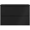 Mexen Orio badkamerkast 70 cm met wastafel Otis, 2 lades, zwart mat - 91A10-07047-2-BFF71-W18M71