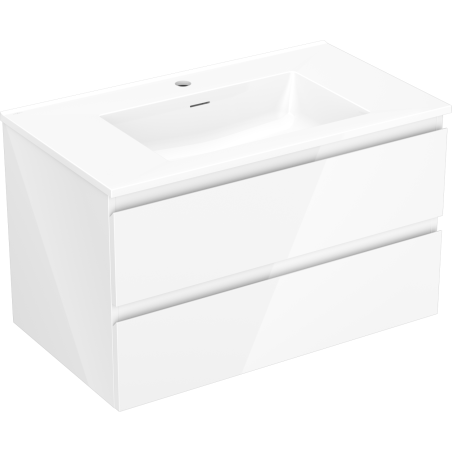 Mexen Orio armoire de salle de bains 80 cm avec lavabo Otis, 2 tiroirs, blanc brillant - 91A10-08047-2-BFF00-W18M00