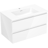 Mexen Orio mobile da bagno 80 cm con lavabo Otis, 2 cassetti, bianco lucido - 91A10-08047-2-BFF00-W18M00