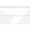 Mexen Orio Badezimmerschrank 80 cm mit Waschbecken Otis, 2 Schubladen, weiß glänzend - 91A10-08047-2-BFF00-W18M00