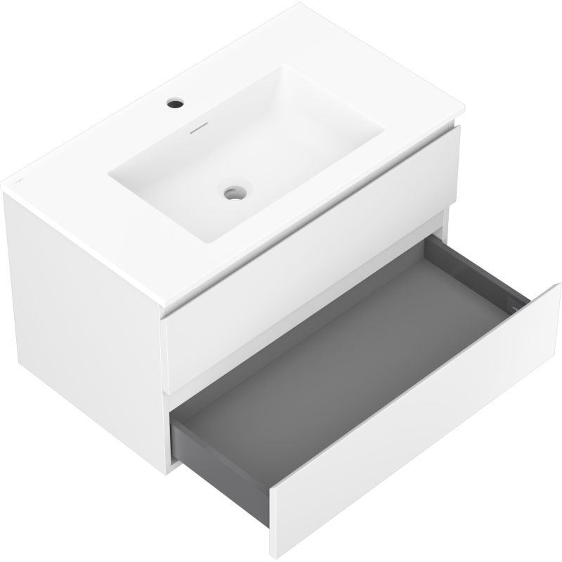 Mexen Orio mueble de baño de 80 cm con lavabo Otis, 2 cajones, blanco mate - 91A10-08047-2-BFF01-W18M01