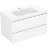 Mexen Orio Badezimmerschrank 80 cm mit Waschbecken Otis, 2 Schubladen, weiß matt - 91A10-08047-2-BFF01-W18M01