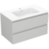 Mexen Orio bathroom cabinet 80 cm with Otis sink, 2 drawers, gray matte/white matte - 91A10-08047-2-BFF62-W18M01