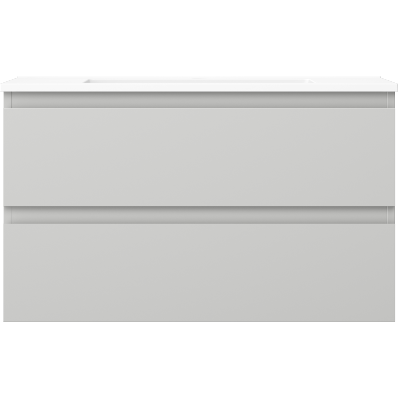 Mexen Orio badkamerkast 80 cm met wastafel Otis, 2 laden, grijs mat/wit mat - 91A10-08047-2-BFF62-W18M01