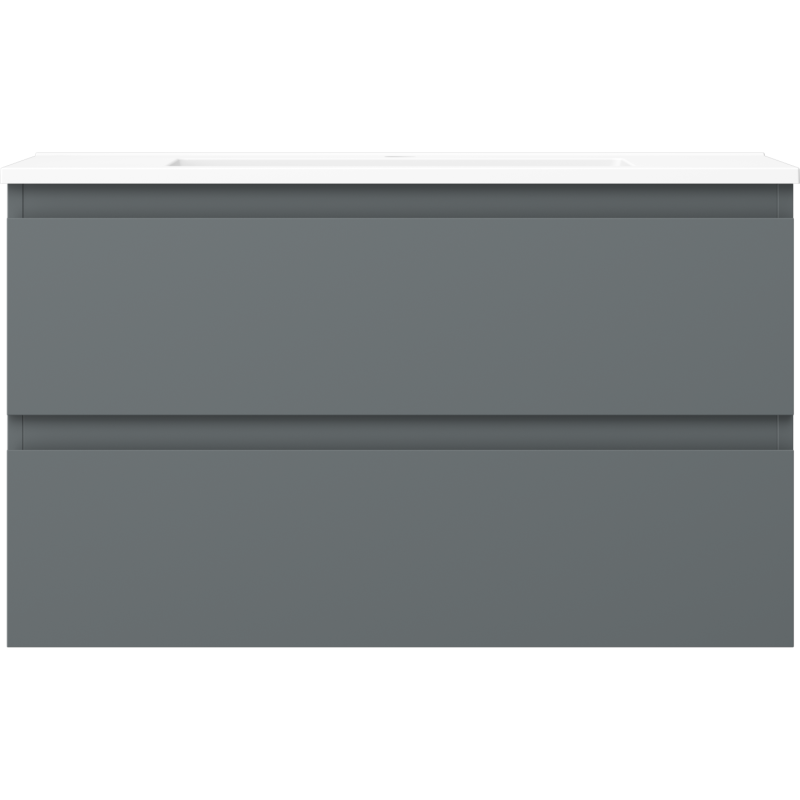 Mexen Orio armoire de salle de bain 80 cm avec lavabo Otis, 2 tiroirs, graphite mat/blanc mat - 91A10-08047-2-BFF66-W18M01