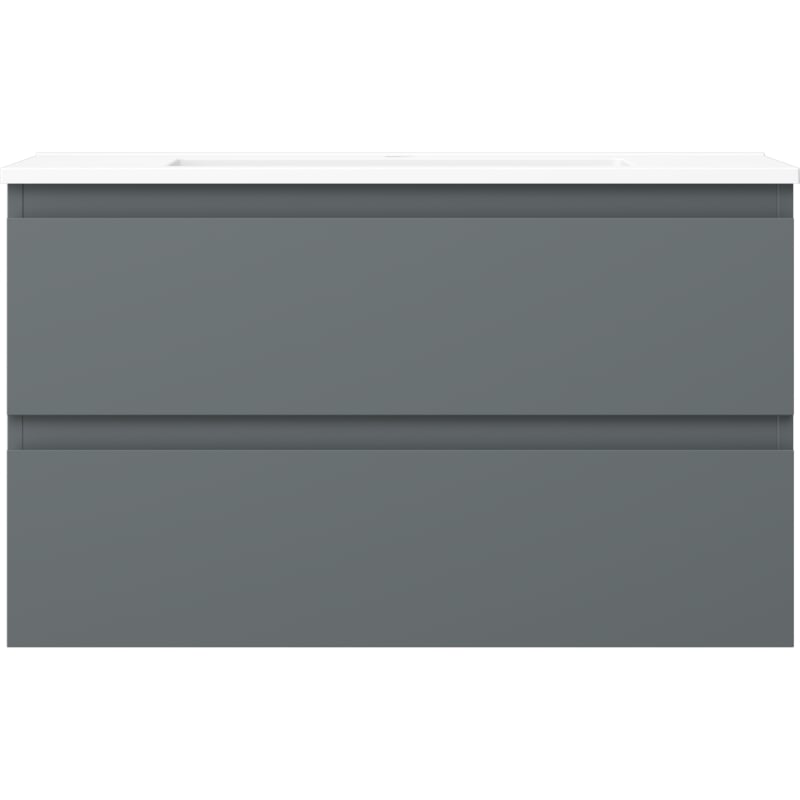 Mexen Orio mobile da bagno 80 cm con lavabo Otis, 2 cassetti, grafite opaco/bianco opaco - 91A10-08047-2-BFF66-W18M01