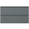 Mexen Orio Badezimmerschrank 80 cm mit Waschbecken Otis, 2 Schubladen, Graphit matt/weiß matt - 91A10-08047-2-BFF66-W18M01