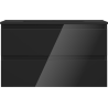 Mexen Orio Badezimmerschrank 80 cm mit Waschbecken Otis, 2 Schubladen, Schwarz Glanz/Schwarz Matt - 91A10-08047-2-BFF70-W18M71