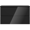 Mexen Orio bathroom cabinet 80 cm with Otis sink, 2 drawers, black gloss/matte black - 91A10-08047-2-BFF70-W18M71
