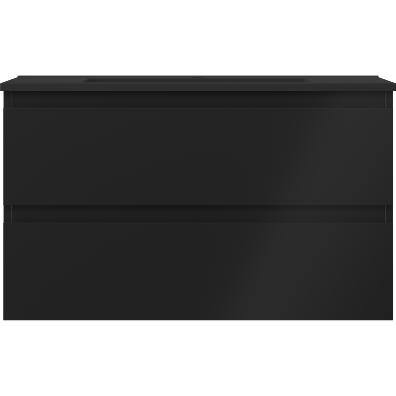 Mexen Orio 80 cm Bathroom Cabinet with Otis Sink, 2 Drawers, Black Matte - 91A10-08047-2-BFF71-W18M71