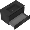 Mexen Orio armoire de salle de bains 80 cm avec lavabo Otis, 2 tiroirs, noir mat - 91A10-08047-2-BFF71-W18M71