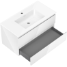 Mexen Orio bathroom cabinet 90 cm with Otis washbasin, 2 drawers, white gloss - 91A10-09047-2-BFF00-W18M00