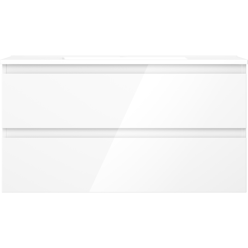 Mexen Orio mobile da bagno 90 cm con lavabo Otis, 2 cassetti, bianco lucido - 91A10-09047-2-BFF00-W18M00