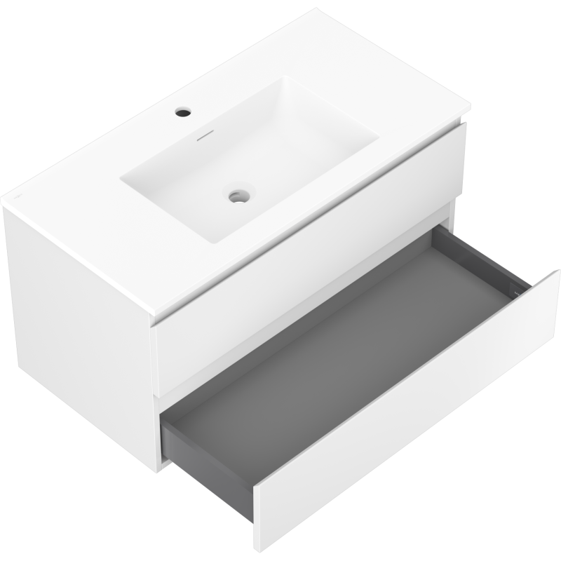 Mexen Orio mobile da bagno 90 cm con lavabo Otis, 2 cassetti, bianco opaco - 91A10-09047-2-BFF01-W18M01