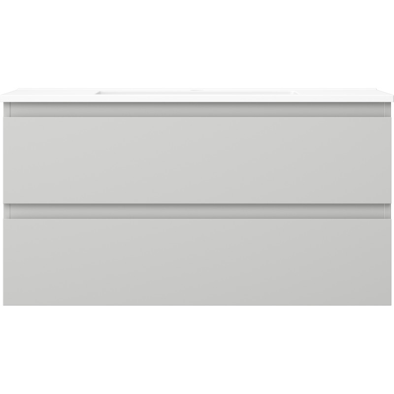Mexen Orio vannitoakapp 90 cm valamu Otis, 2 sahtliga, hall matt/valge matt - 91A10-09047-2-BFF62-W18M01