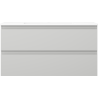 Mexen Orio Badezimmerschrank 90 cm mit Waschbecken Otis, 2 Schubladen, grau matt/weiß matt - 91A10-09047-2-BFF62-W18M01
