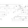 Mexen Orio badkamerkast 90 cm met wastafel Otis, 2 lades, mat grafiet/mat wit - 91A10-09047-2-BFF66-W18M01
