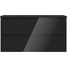 Mexen Orio Badezimmermöbel 90 cm mit Waschbecken Otis, 2 Schubladen, schwarz glänzend/schwarz matt - 91A10-09047-2-BFF70-W18M71
