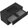 Mexen Orio armario de baño 90 cm con lavabo Otis, 2 cajones, negro mate - 91A10-09047-2-BFF71-W18M71