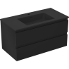 Mexen Orio Badezimmerschrank 90 cm mit Waschbecken Otis, 2 Schubladen, schwarz matt - 91A10-09047-2-BFF71-W18M71