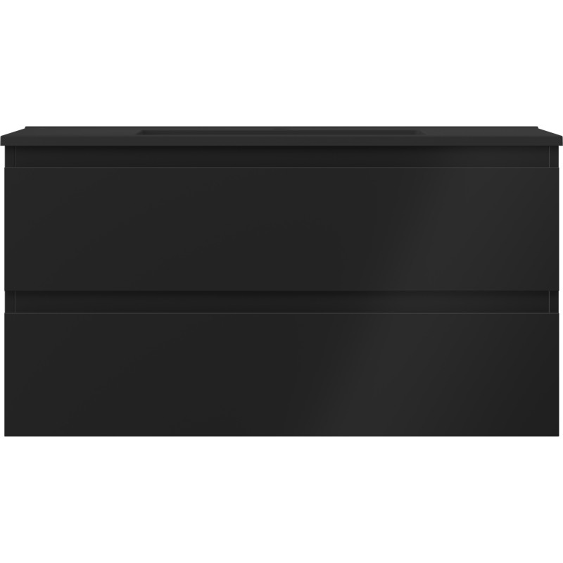 Mexen Orio vannitoakapp 90 cm valamu Otis, 2 sahtlit, must matt - 91A10-09047-2-BFF71-W18M71