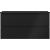 Mexen Orio Badezimmerschrank 90 cm mit Waschbecken Otis, 2 Schubladen, schwarz matt - 91A10-09047-2-BFF71-W18M71