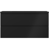 Mexen Orio bathroom cabinet 90 cm with Otis washbasin, 2 drawers, black matte - 91A10-09047-2-BFF71-W18M71