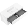 Mexen Orio gabinete de baño 100 cm con lavabo Otis, 2 cajones, blanco brillante - 91A10-10047-2-BFF00-W18M00
