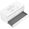 Mexen Orio bathroom cabinet 100 cm with Otis sink, 2 drawers, white gloss - 91A10-10047-2-BFF00-W18M00