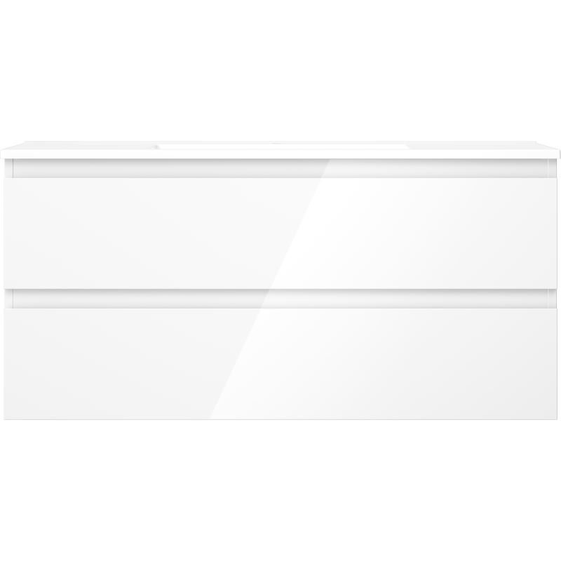 Mexen Orio mobile da bagno 100 cm con lavabo Otis, 2 cassetti, bianco lucido - 91A10-10047-2-BFF00-W18M00