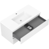 Mexen Orio bathroom cabinet 100 cm with Otis washbasin, 2 drawers, white matte - 91A10-10047-2-BFF01-W18M01