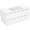 Mexen Orio bathroom cabinet 100 cm with Otis sink, 2 drawers, white matte - 91A10-10047-2-BFF01-W18M01